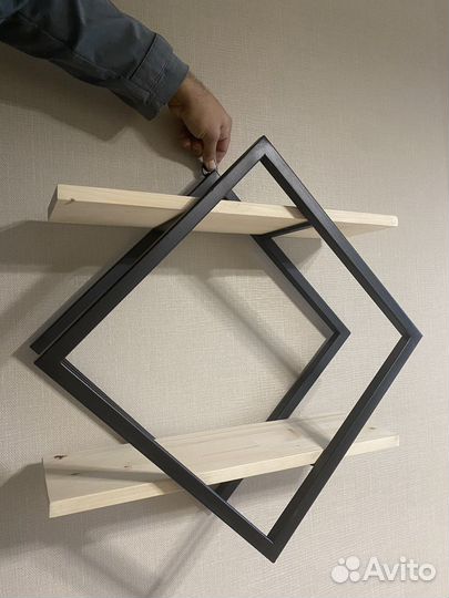 Полка ромб в стиле лофт