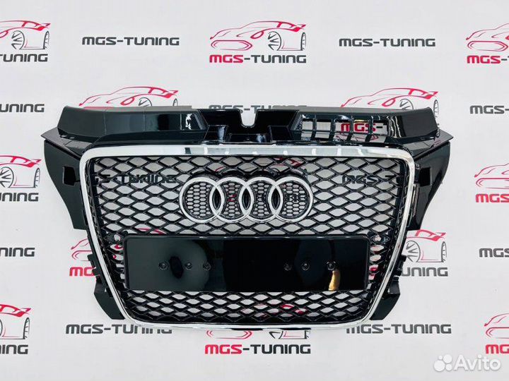 Решетка на Audi A3 в стиле RS3 08-13гг. дизайн 1
