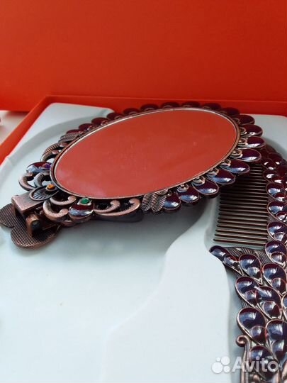 Комплект Павлин. металл под серебро