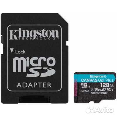 Карта MicroSD Kingston Go Plus на 128GB