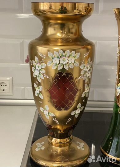 Богемия Вазы для цветов h 43 см Винтаж