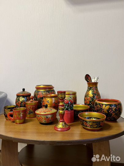 Набор столовой посуды хохлома