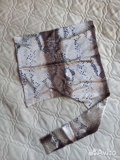 Платок галстук на шею розовый и бежевый. Новые