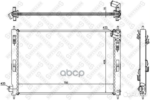 Радиатор mitsubishi lancer 08- 1.5-2.0 охлажден
