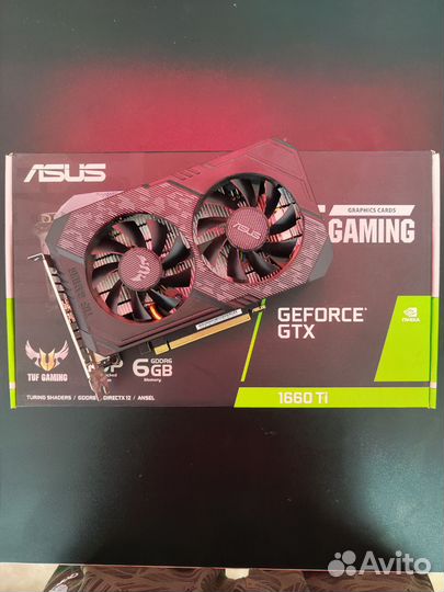 Видеокарта asus TUF gaming 1660ti