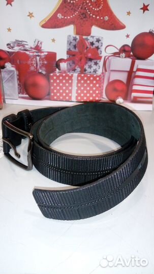 Ремень кожаный мужской Corsa Como черного цвета