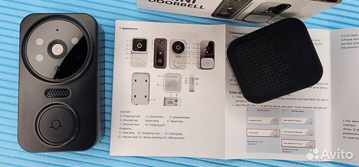 Видео звонок с камерой Wi Fi+микрофон Видеодомофон