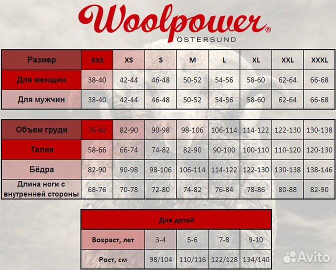 Термобелье Woolpower из шерсти. Плотность 400г/м2
