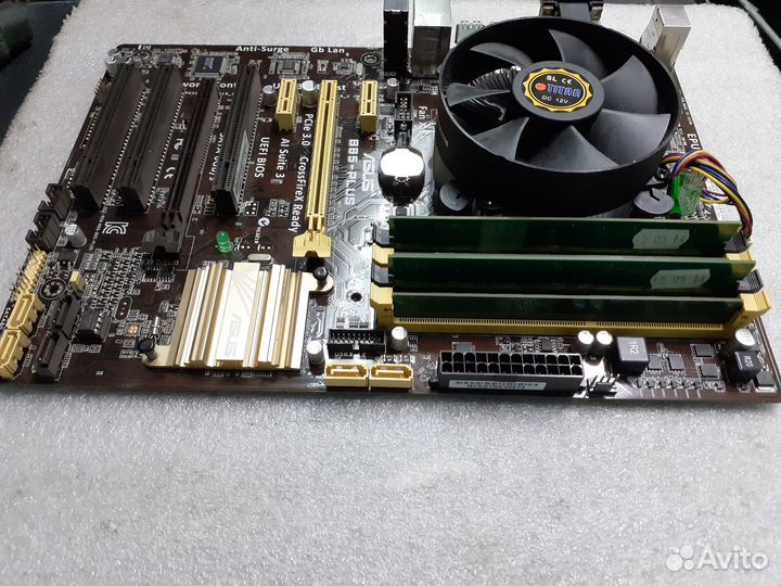 Мат плата Asus B85-plus + i5-4440 + 12гб