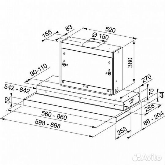 Вытяжка Franke FMY 608 POT BK черный