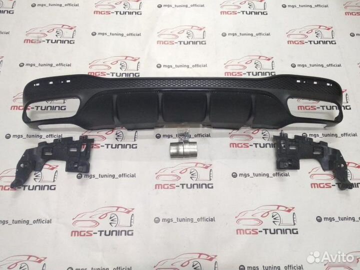 Диффузор черный Mercedes GLE 63 AMG w166