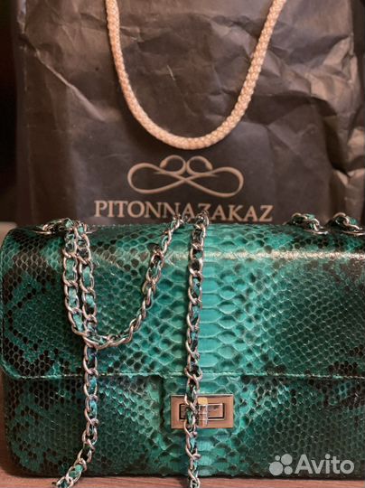 Сумка из натуральной кожи питона