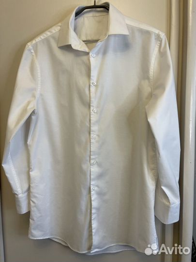 Рубашка белая для мальчика 14-15 лет