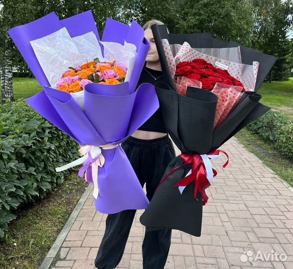 Доставка Букетов. Вау-Букеты Роз на Подарок