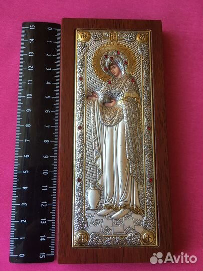 Икона серебро рубины Греция