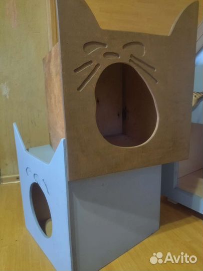 Кошачий домик теплый домик