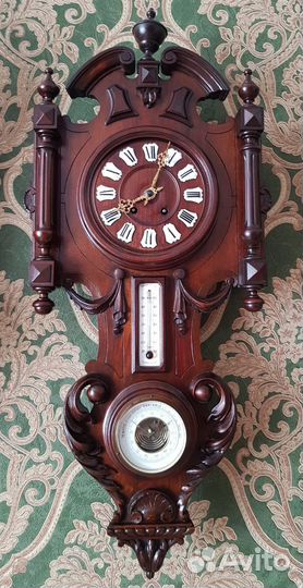 Часы настенные с боем, с барометром, метеостанция