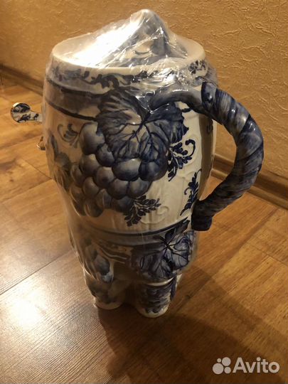 Чайник-самовар с чашками (новый)