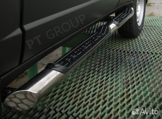 Пороги Chevrolet niva с накладками 76 мм (нпс)