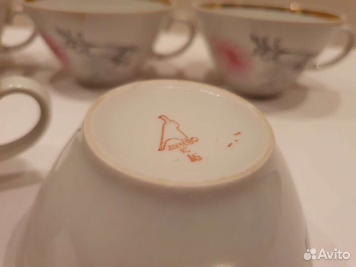 Чашки из чайного сервиза Дулево СССР