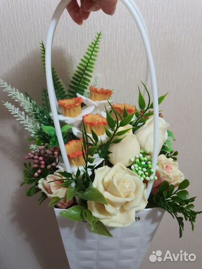 Букеты из мыльных цветов ручной работы