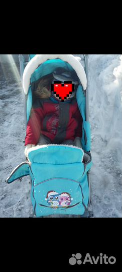Санки коляска с колесами