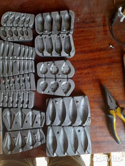 Формы для литья рыболовных грузил