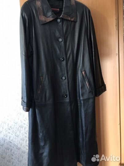 Кожаное пальто