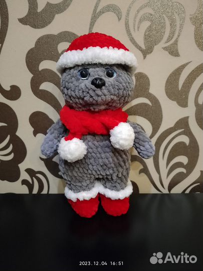 Вязанные игрушки Волк