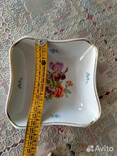 Тарелки Дулево из сервиза Мейсенский букет