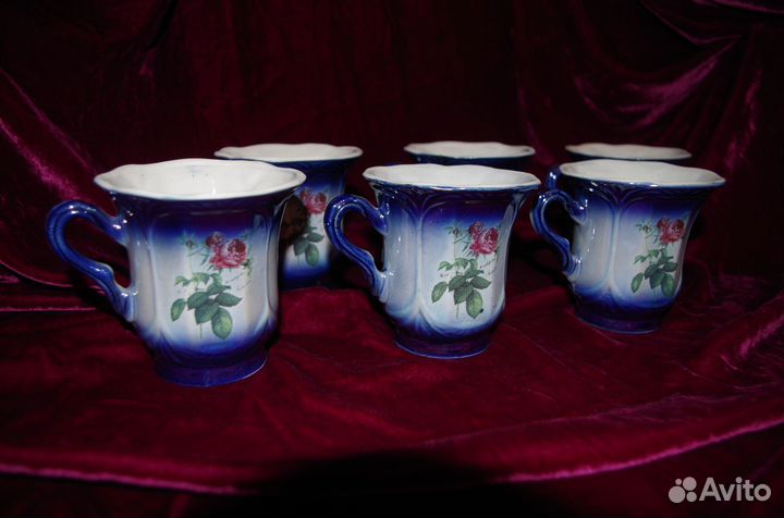 Чайные Чашки Фаянс Набор 6 Штук