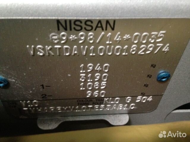 Разбор на запчасти Nissan Almera Tino