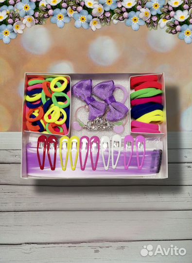 Набор аксессуаров для волос/резинки/заколки/банты