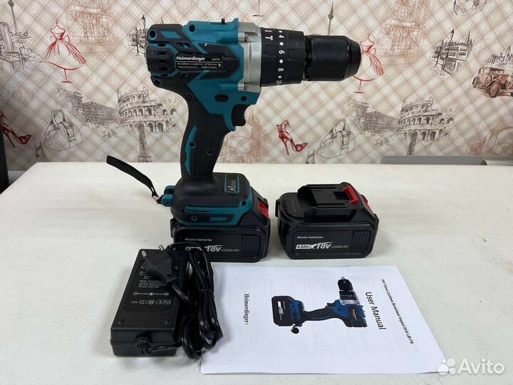 Шуруповёрт heimerdinger с 2акб 4ач и 6ач 18в