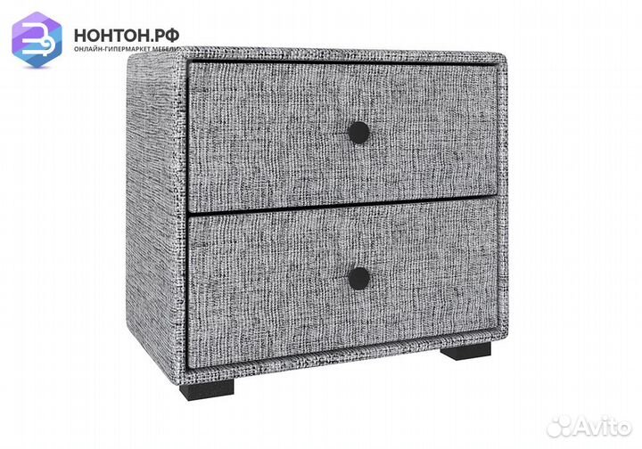 Тумба прикроватная Tango рогожка серая