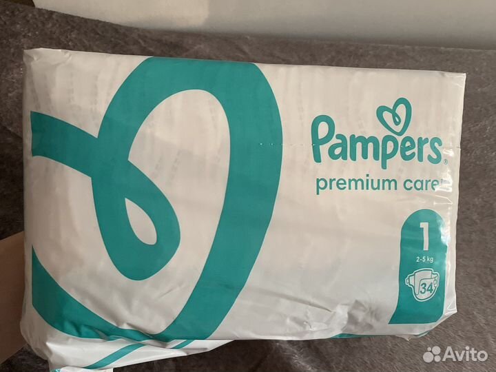 Памперсы Pampers premium care 1 размер 2-5 кг