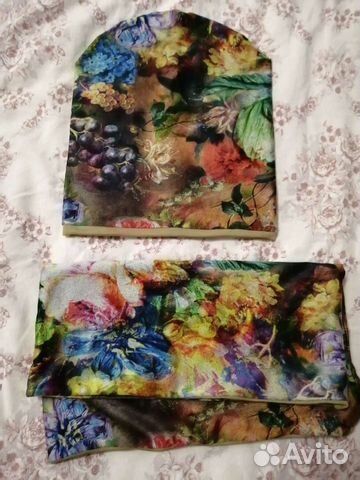 Новый Комплект шапка и снуд