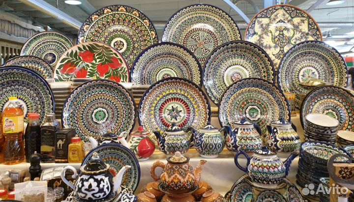 Ляган узбекский. Пахта, Риштан. Города Узбекистана