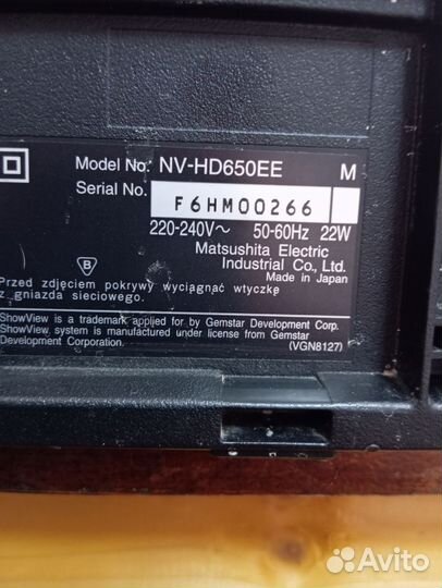 Видеомагнитофон panasonic NV HD650 Hi Fi ee