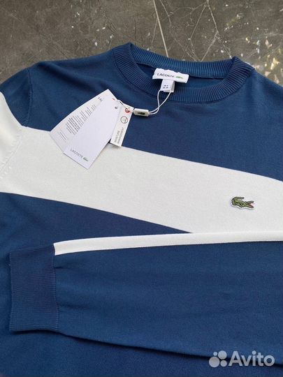 Джемпер мужской lacoste бело-синий