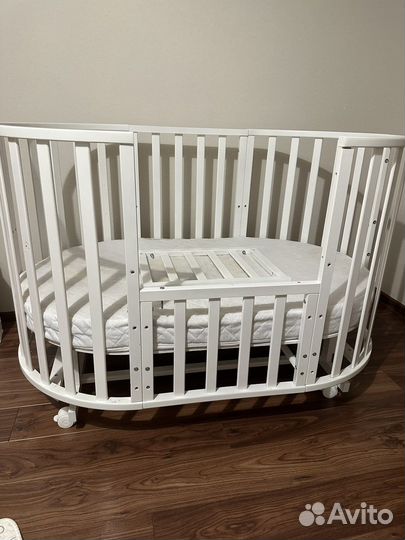 Детская кроватка трансформер круглая