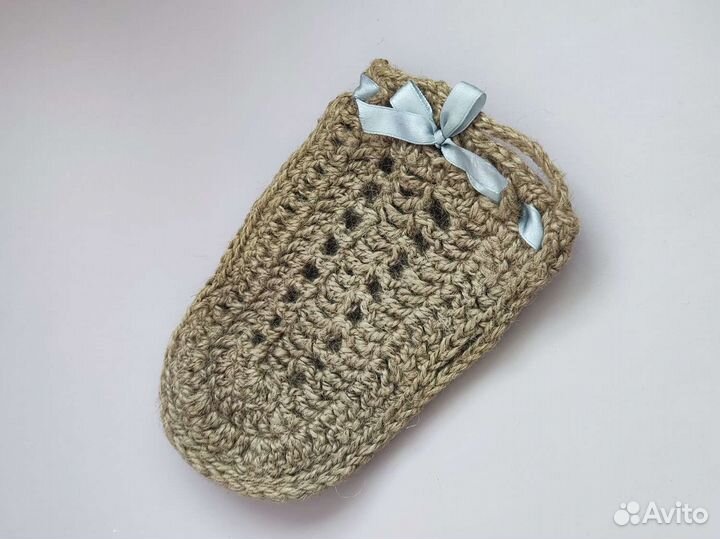 Мочалка из джута ручной работы