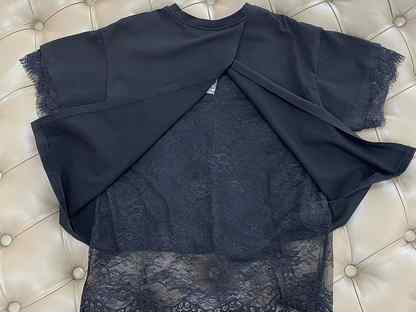 Футболка черная нарядная с кружевом, Волгоград