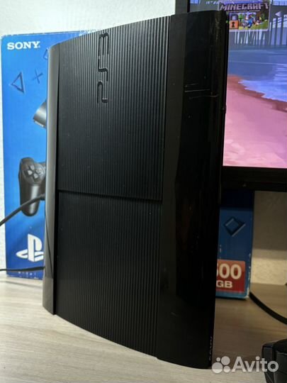 Sony PS3 super slim 500gb (прошита, 2 джойстика)