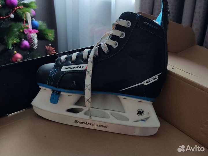 Коньки хоккейные раздвижные 34-37