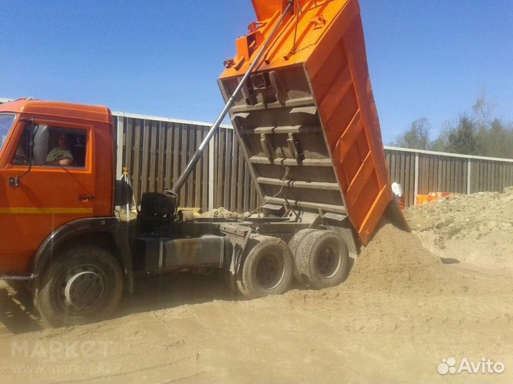 Доставка песка. щебня