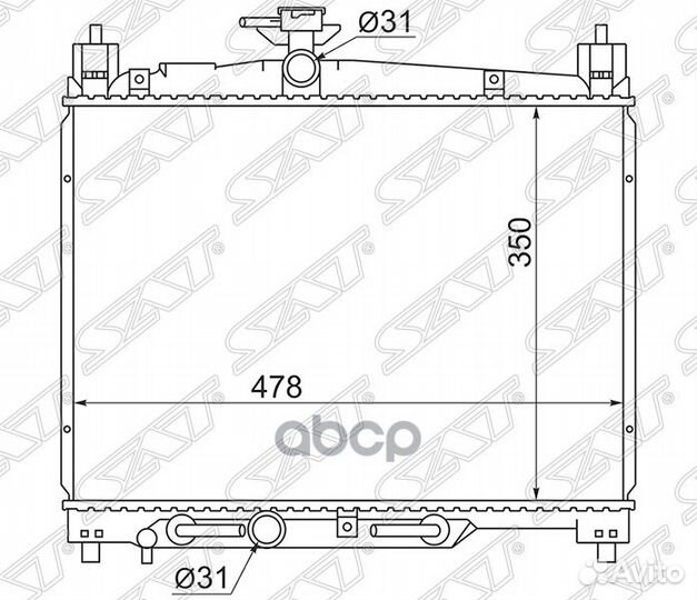 Радиатор 1SZ TY000W10SZ Sat