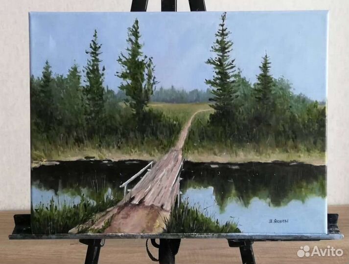 Картина маслом на холсте пейзаж