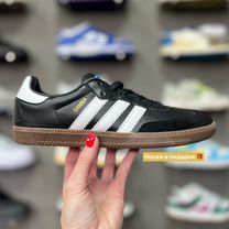 Кроссовки adidas samba originals black white