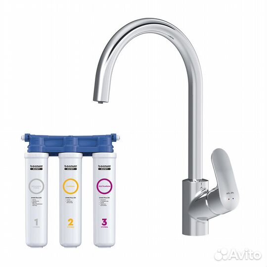 Смеситель для кухни AM.PM Like F8007S00 высокий, х